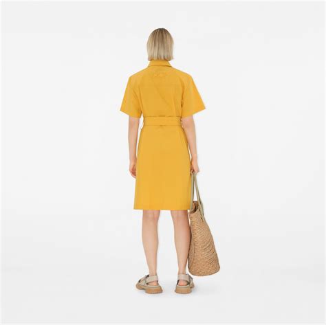 burberry lace cutwork cotton shirt dress|Cotton Blend Shirt Dress in Sunflower .